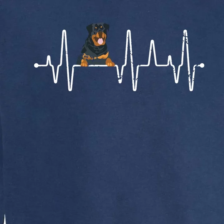 Heartbeat Rottweiler Garment-Dyed Sweatshirt