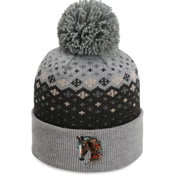 Horse Riding Horse Lover The Baniff Cuffed Pom Beanie