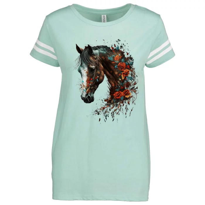 Horse Riding Horse Lover Enza Ladies Jersey Football T-Shirt