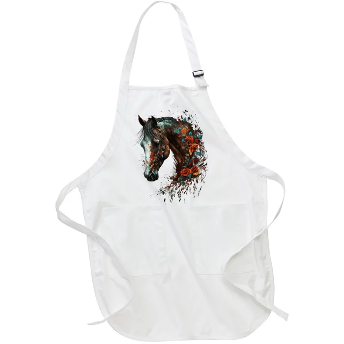 Horse Riding Horse Lover Full-Length Apron With Pocket