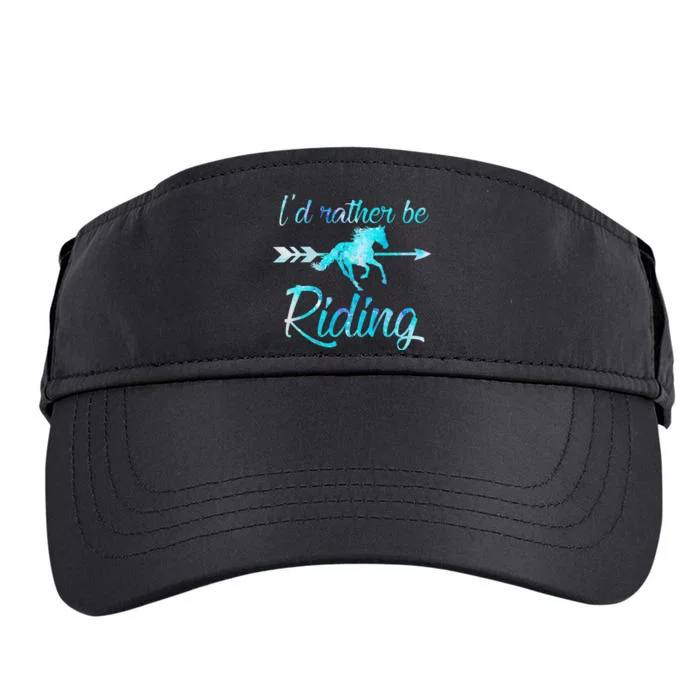 Horse Rider ID RATHER BE RIDING Horses Adult Drive Performance Visor