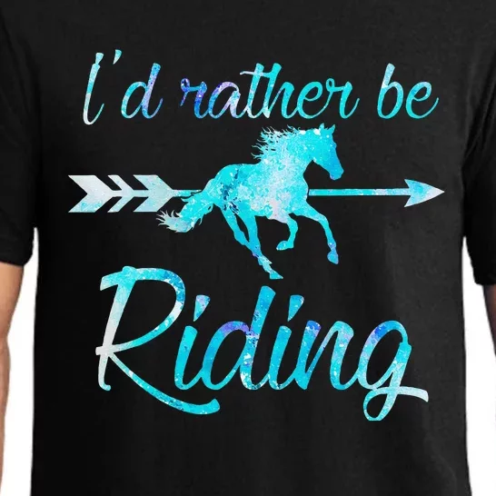 Horse Rider ID RATHER BE RIDING Horses Pajama Set