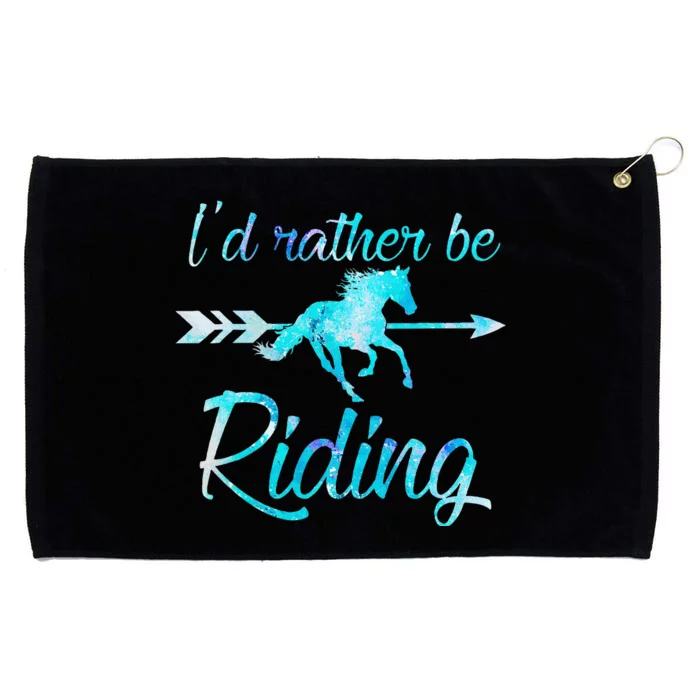 Horse Rider ID RATHER BE RIDING Horses Grommeted Golf Towel