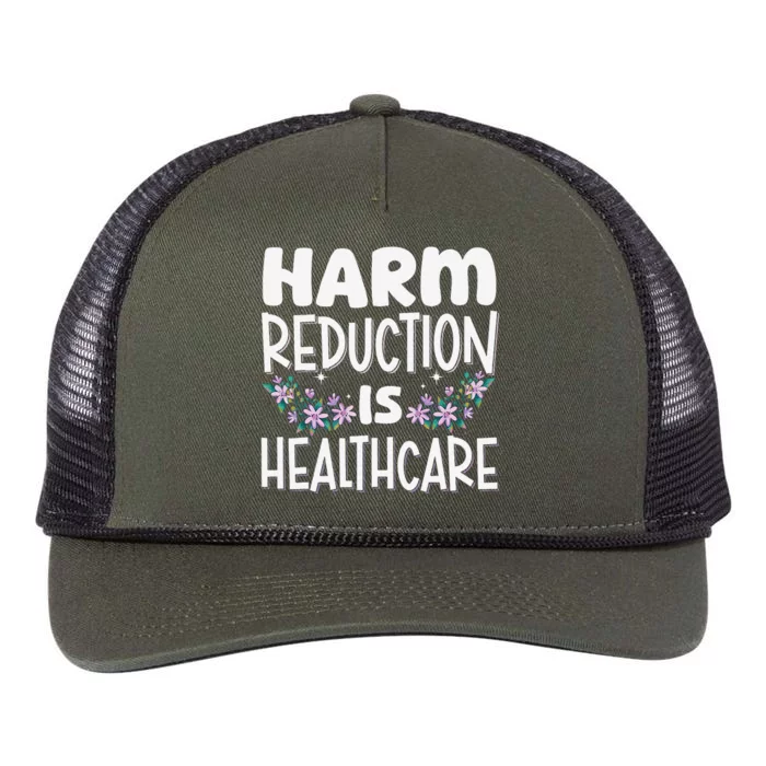 Harm Reduction Is Healthcare Retro Rope Trucker Hat Cap