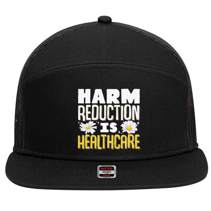 Harm Reduction Is Healthcare 7 Panel Mesh Trucker Snapback Hat