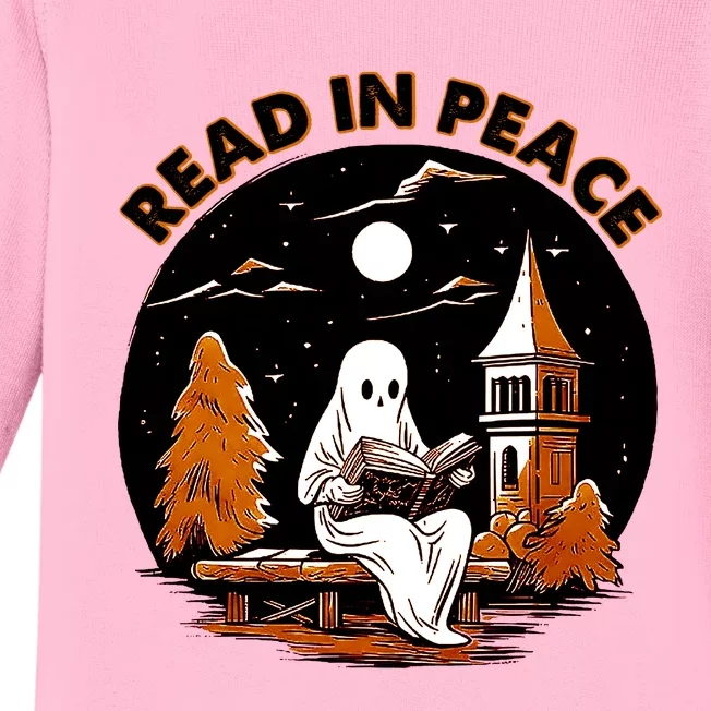 Halloween Read In Peace Baby Long Sleeve Bodysuit