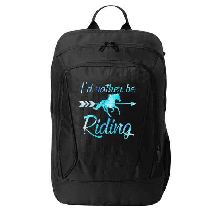 Horse Rider ID RATHER BE RIDING Horses City Backpack