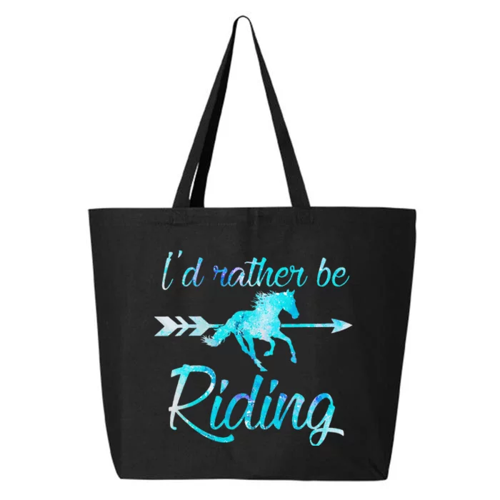 Horse Rider ID RATHER BE RIDING Horses 25L Jumbo Tote