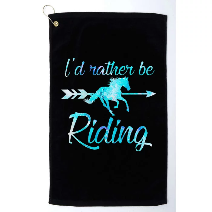 Horse Rider ID RATHER BE RIDING Horses Platinum Collection Golf Towel