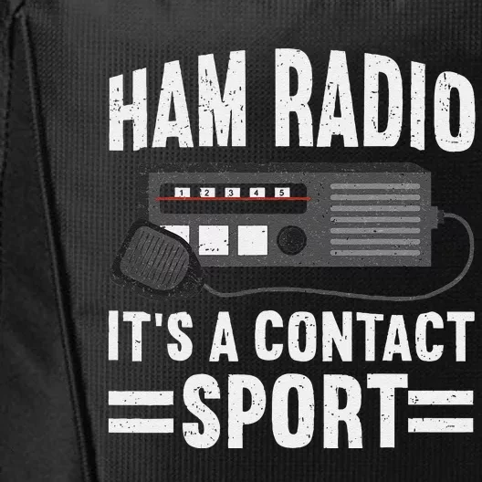 Ham Radio ItS A Contact Sport Funny Ham Radio City Backpack