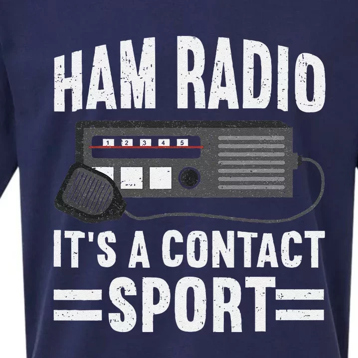 Ham Radio ItS A Contact Sport Funny Ham Radio Sueded Cloud Jersey T-Shirt