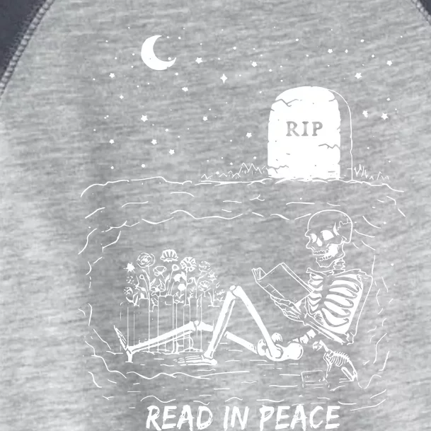 Humor Read In Peace Librarian And Teacher Halloween Outfit Toddler Fine Jersey T-Shirt