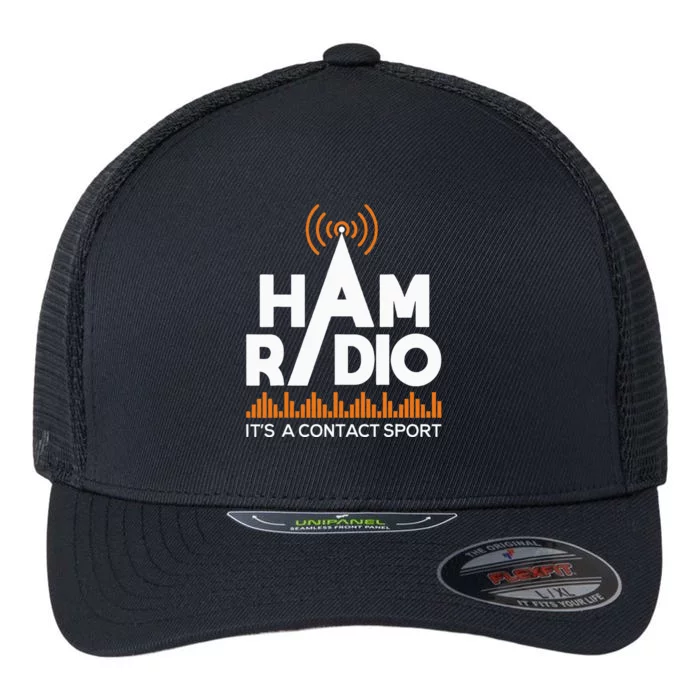 Ham Radio ItS A Contact Sport Amateur Radio Operator Flexfit Unipanel Trucker Cap