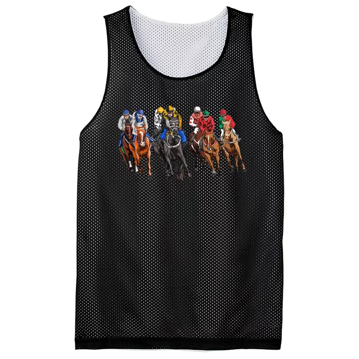 Horse Racing Jockey Racer Derby Rider Race Mesh Reversible Basketball Jersey Tank