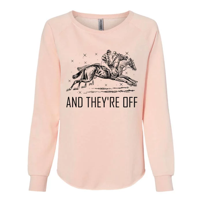 Horse Racing Jockey Racer Derby Rider Funny Track Race Gifts Womens California Wash Sweatshirt