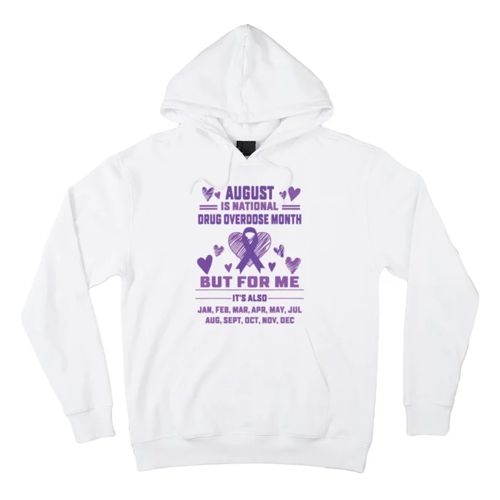 Heart Ribbon June Is National Drug Overdose Awareness Hoodie