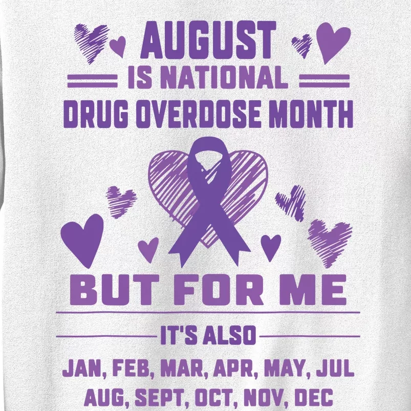 Heart Ribbon June Is National Drug Overdose Awareness Sweatshirt