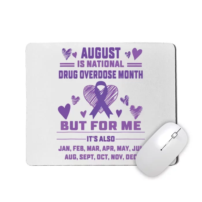 Heart Ribbon June Is National Drug Overdose Awareness Mousepad