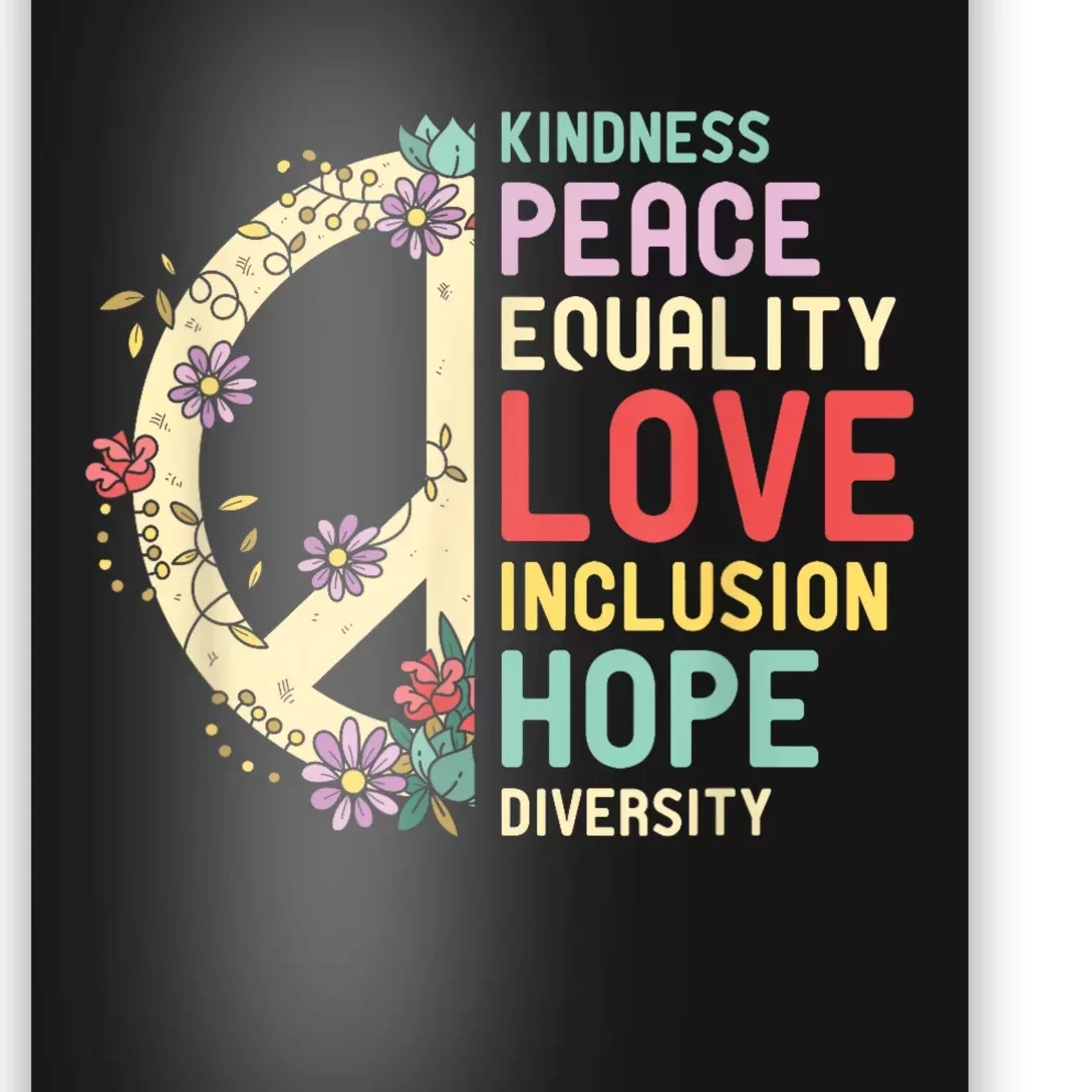 Human Rights Kindness Peace Equality Inclusion Diversity Poster