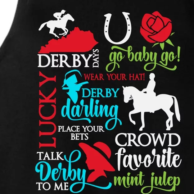 Horse Racing Kentucky Crowd Favorite Derby Ladies Tri-Blend Wicking Tank