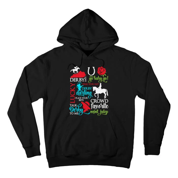 Horse Racing Kentucky Crowd Favorite Derby Tall Hoodie