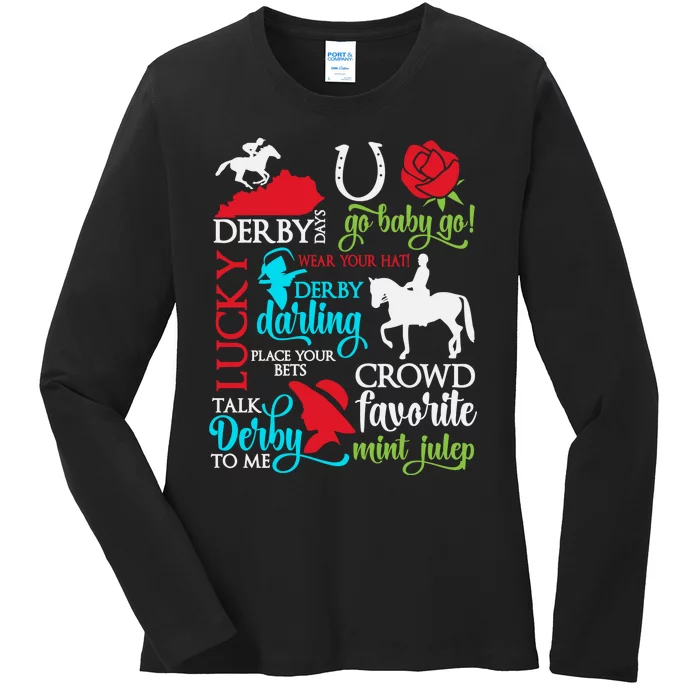 Horse Racing Kentucky Crowd Favorite Derby Ladies Long Sleeve Shirt