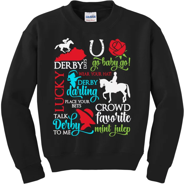 Horse Racing Kentucky Crowd Favorite Derby Kids Sweatshirt