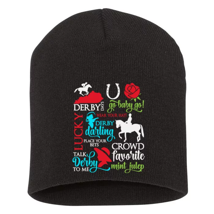 Horse Racing Kentucky Crowd Favorite Derby Short Acrylic Beanie