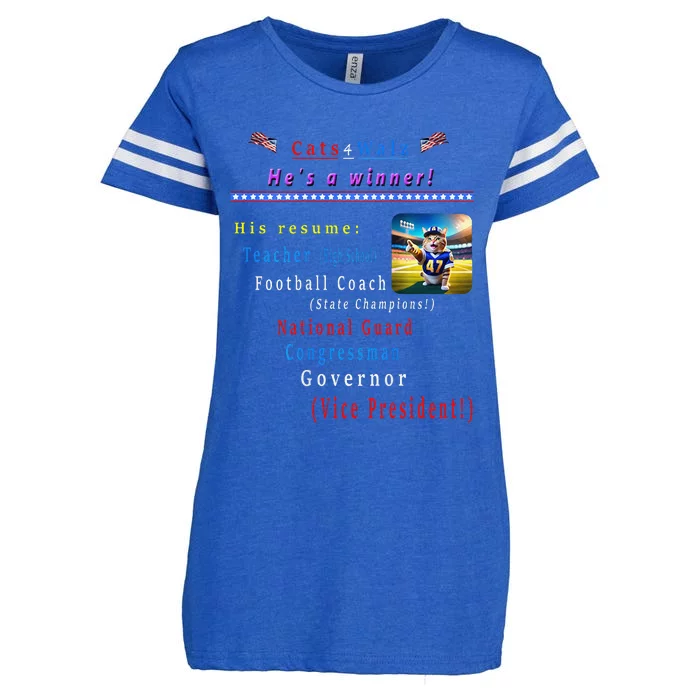 Her Resume Kamala Harris Tim Walz KamalaS Resume Enza Ladies Jersey Football T-Shirt