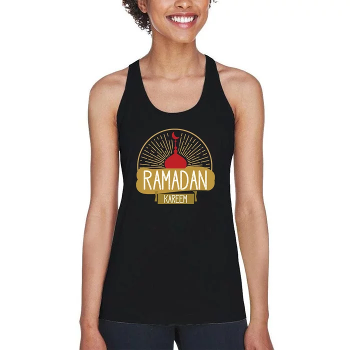 Happy Ramadan Kareem Gift Ramadan Mubarak Women's Racerback Tank