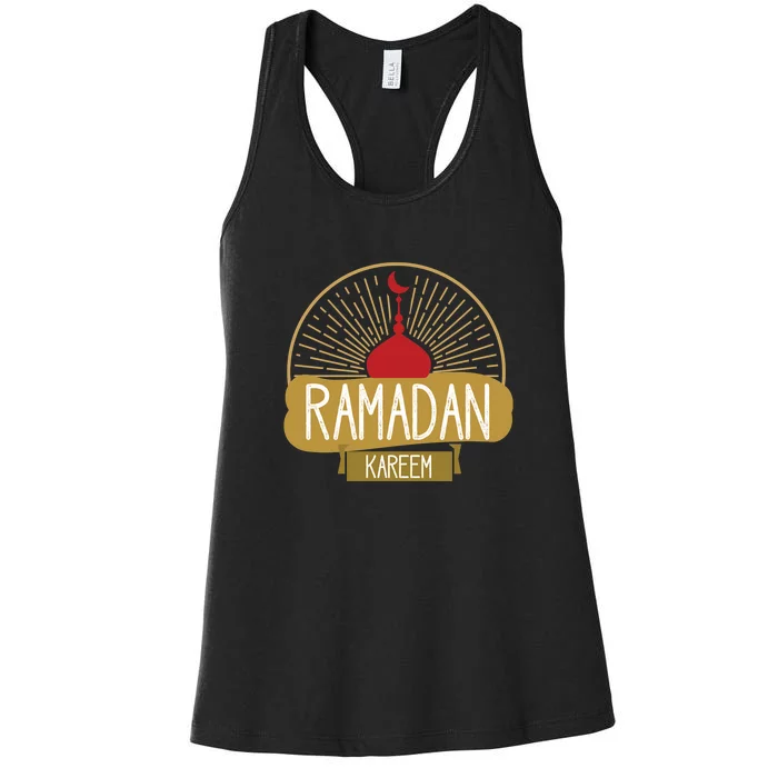 Happy Ramadan Kareem Gift Ramadan Mubarak Women's Racerback Tank