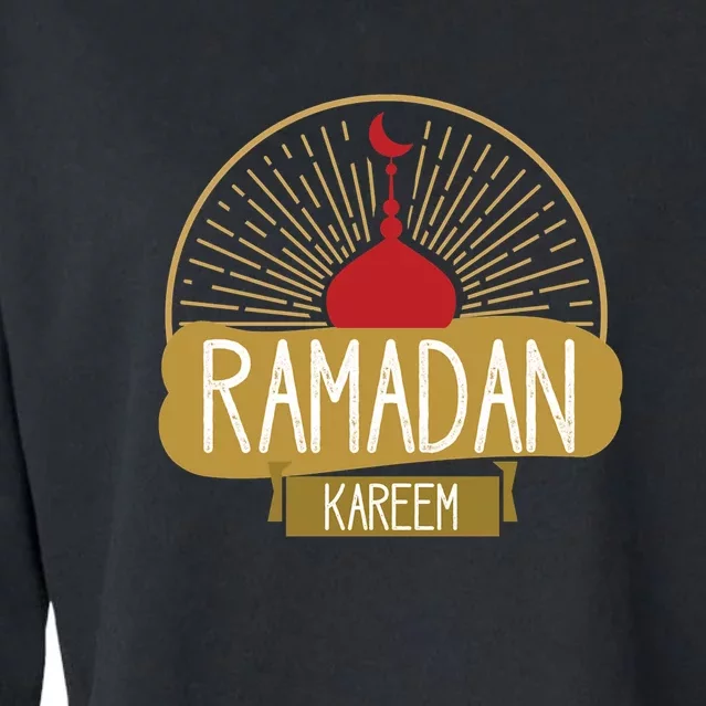 Happy Ramadan Kareem Gift Ramadan Mubarak Cropped Pullover Crew