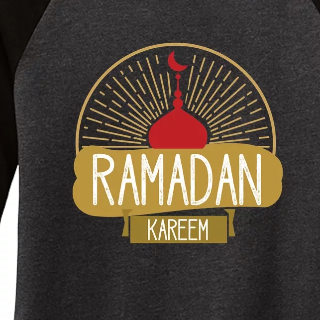 Happy Ramadan Kareem Gift Ramadan Mubarak Women's Tri-Blend 3/4-Sleeve Raglan Shirt