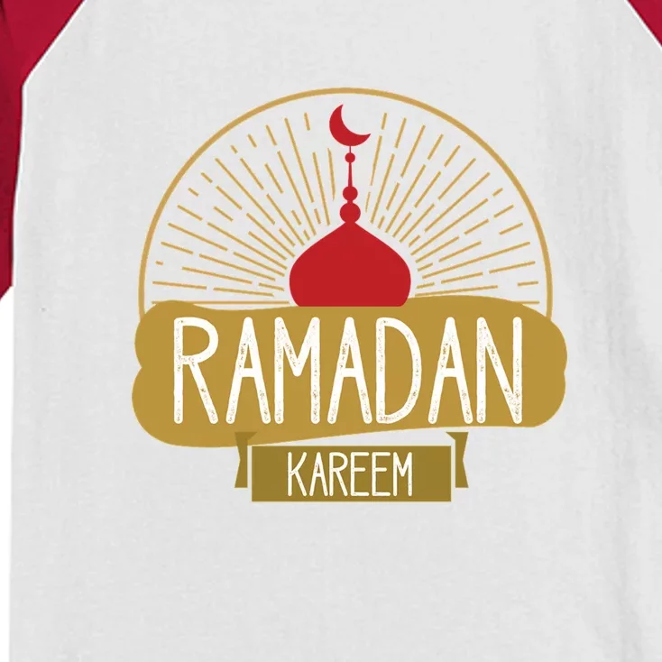 Happy Ramadan Kareem Gift Ramadan Mubarak Kids Colorblock Raglan Jersey