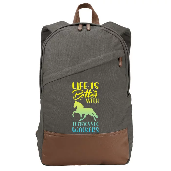 Horse Riding Life Is Better With Tennessee Walkers Cotton Canvas Backpack