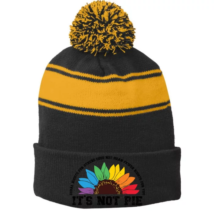 Human Rights Lgbt Pride Its Not Pie Pride Month Stripe Pom Pom Beanie