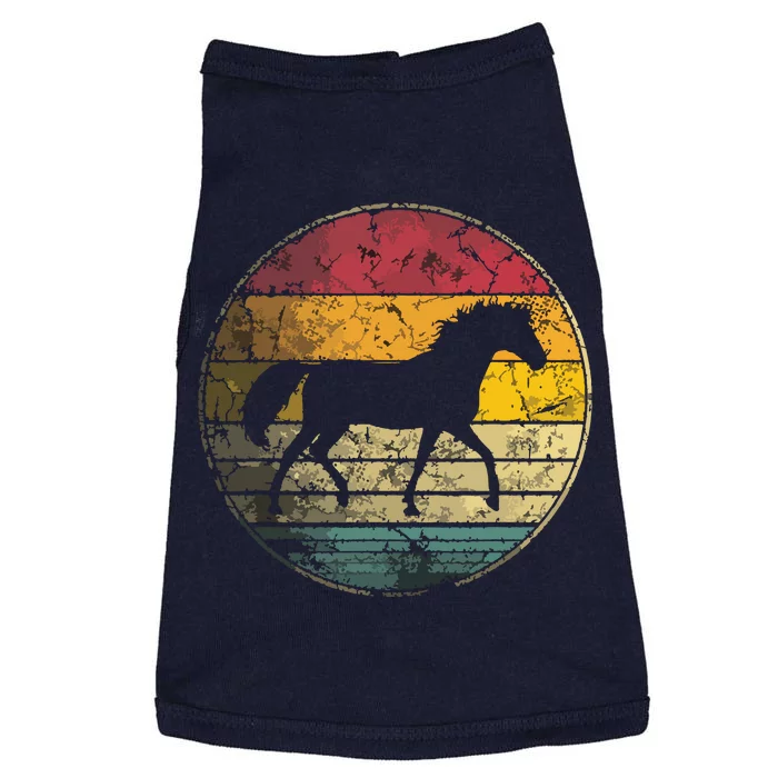 Horse Riding Love Equestrian Vintage Distressed Retro Doggie Tank