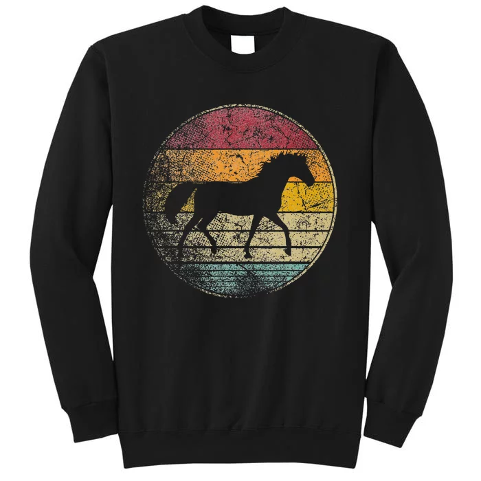 Horse Riding Love Equestrian Vintage Distressed Retro Tall Sweatshirt