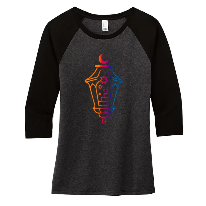 Happy Ramadan Muslim Gift For Ramadan Mubarak Women's Tri-Blend 3/4-Sleeve Raglan Shirt