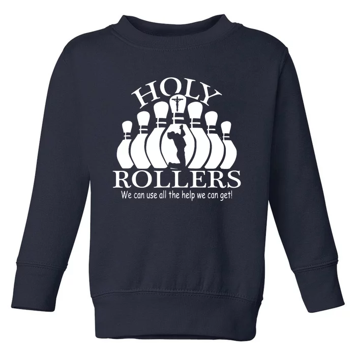 Holy Rollers Matching Bowling Team Toddler Sweatshirt