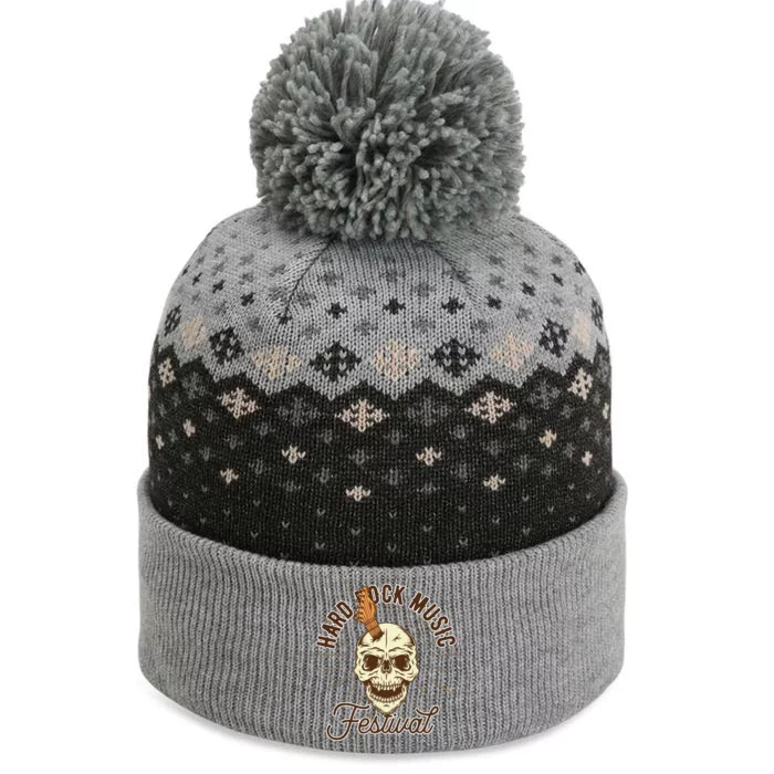 Hard Rock Music Festival The Baniff Cuffed Pom Beanie