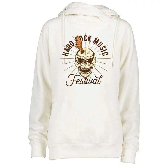 Hard Rock Music Festival Womens Funnel Neck Pullover Hood