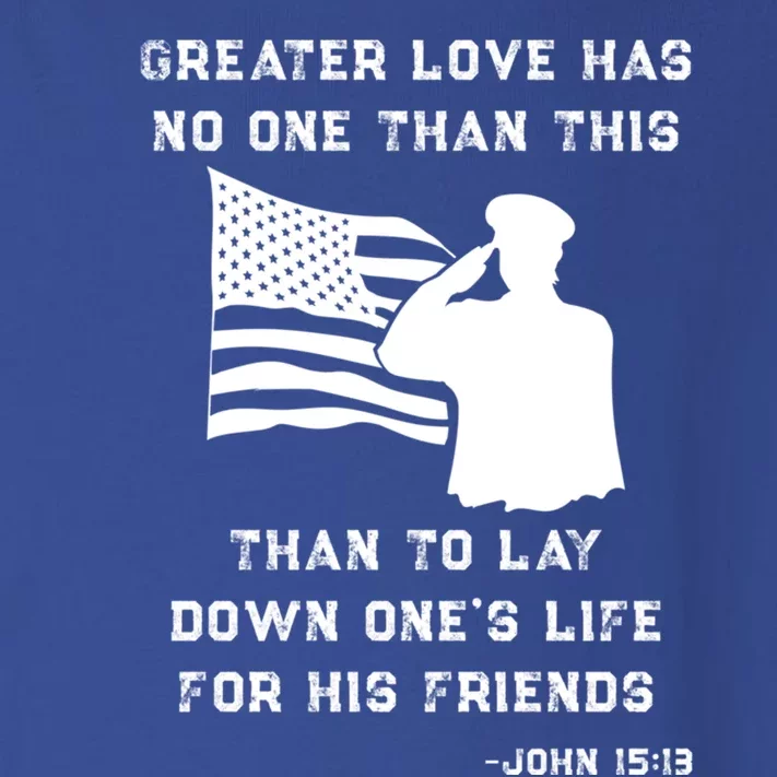 Honor Remember Memorial Military American Flag / Bible Verse Funny Gift Toddler Long Sleeve Shirt