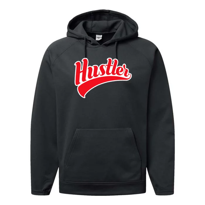 Hustler Red Money Lover Hustling Entrepreneur Hustle Performance Fleece Hoodie