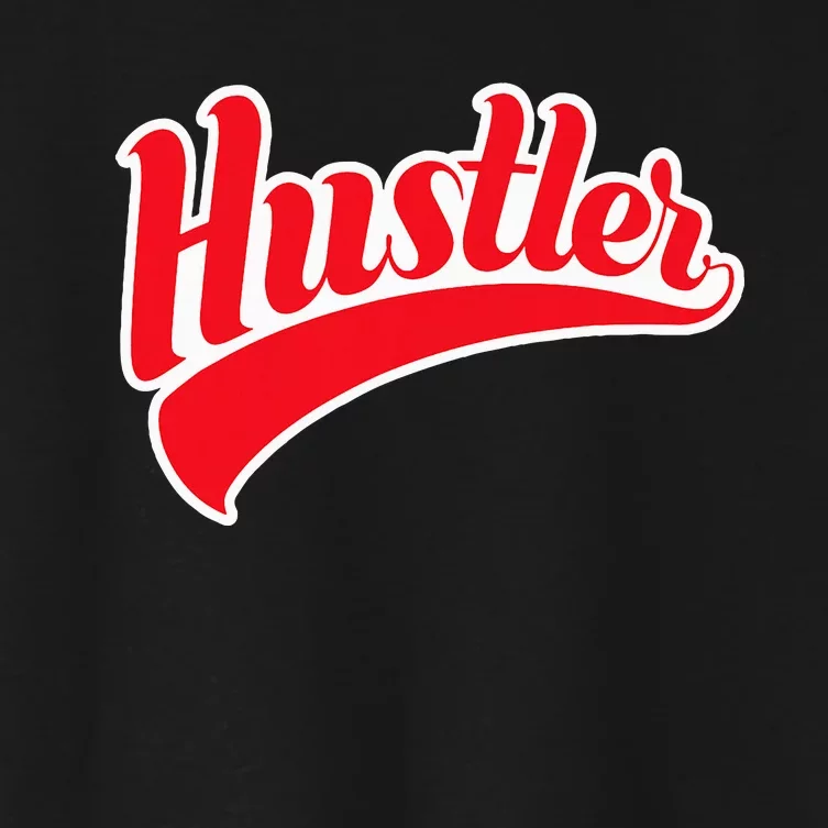 Hustler Red Money Lover Hustling Entrepreneur Hustle Women's Crop Top Tee