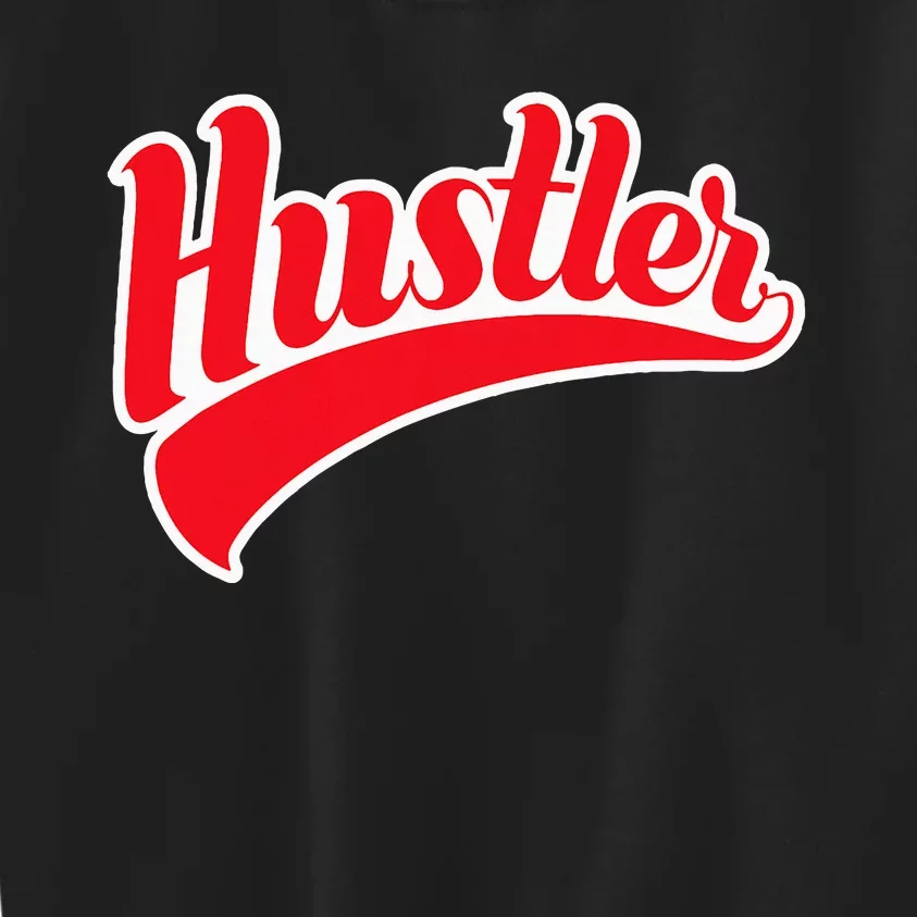 Hustler Red Money Lover Hustling Entrepreneur Hustle Kids Sweatshirt