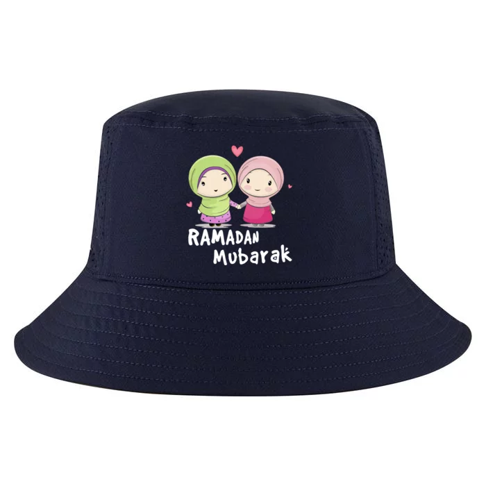 Happy Ramadan Mubarak Holy Month Calligraphy With Hijab Gift Cool Comfort Performance Bucket Hat