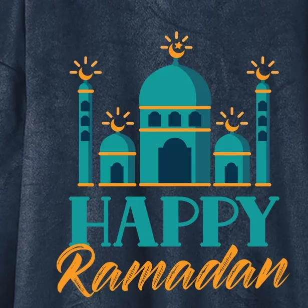 Happy Ramadan Muslim Eid Mubarak Kareem Great Gift Hooded Wearable Blanket