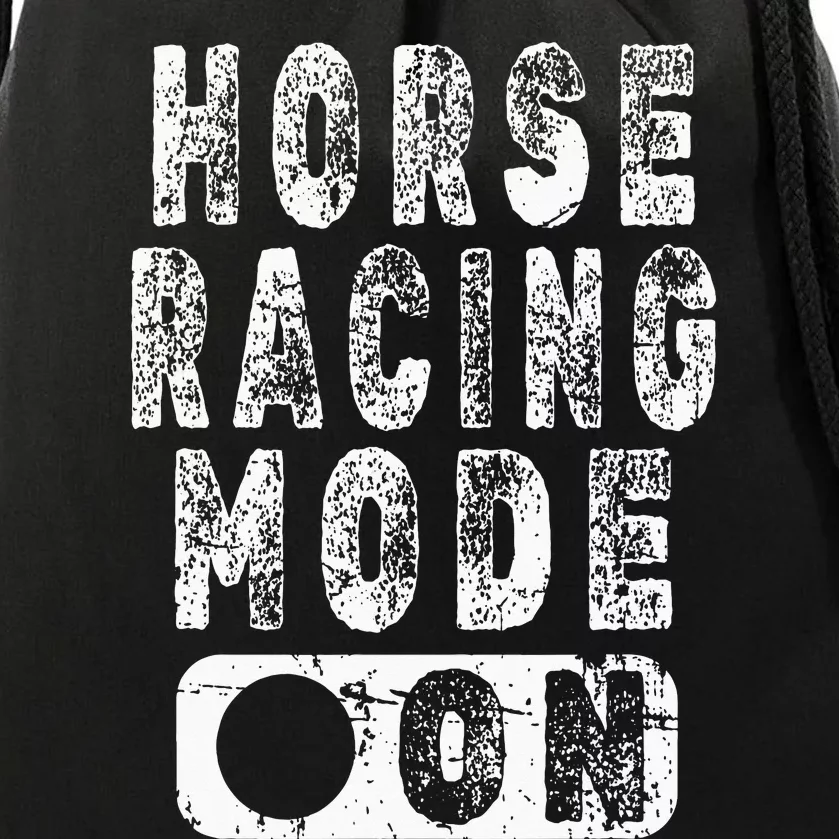 Horse Racing Mode On Equestrian Lover Drawstring Bag