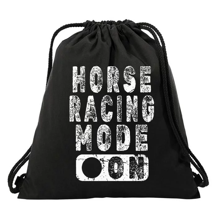 Horse Racing Mode On Equestrian Lover Drawstring Bag